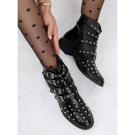 Crne čizme s klinovima crne M8AX1658-18 Crne crna 1