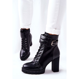 POTOCKI Čizme na visokom stupu Crna vezana Fasha 1