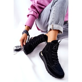 POTOCKI Sportske tenisice visoke antilop crne Chocci crno 1