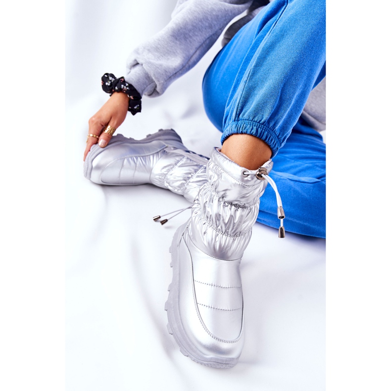 PE1 Ženske srebrne čizme Starbone sa toplim snježnim papučama srebro 2