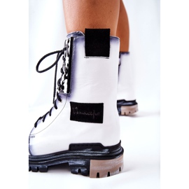 Kožne čizme Tople čizme Maciejka bijele 05113-11 bijela crna 1