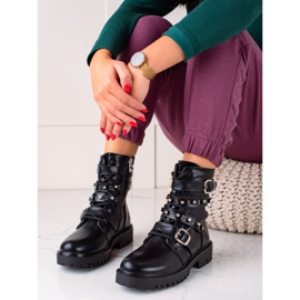 TRENDI Crni radnici sa kamenčićima crna 1