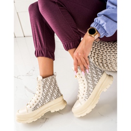 TRENDI Modne tenisice visoke bež boje 1