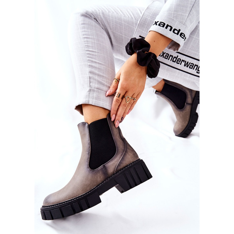 Čizme Radničke Tople trapere Sergio Leone TR761 Siva 2