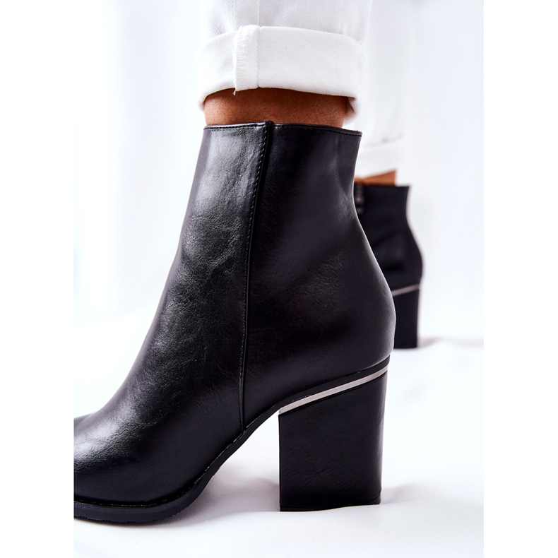 POTOCKI Klasične crne čizme Airah na visoku petu crno 1