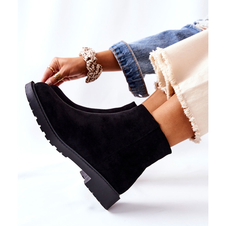 PH1 Crne čizme Laurette Chelsea na ravnoj peti crno 1