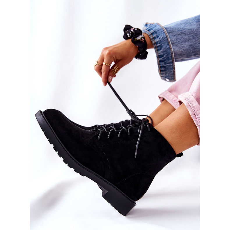 PH1 Klasične crne čizme s vezanim Melomeom crna 2