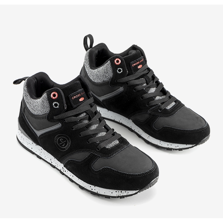 Muške crne tenisice Cross Jeans Merle crno siva 1