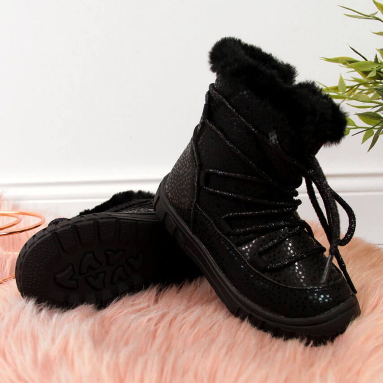 Izolirane čizme Jr EVE325A crne bijela crna 2