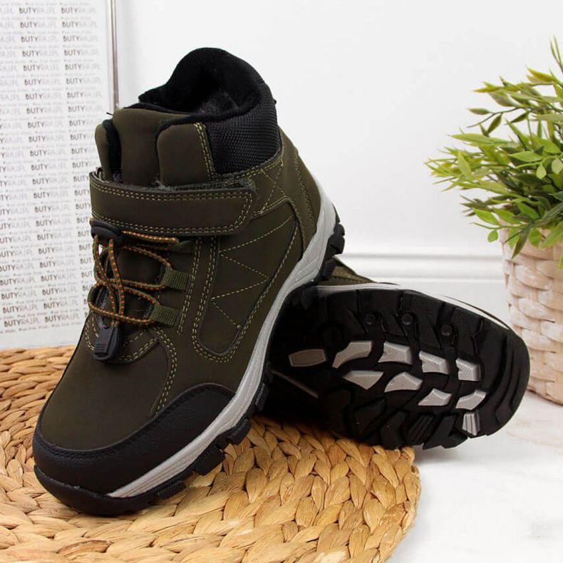 Izolirane planinarske cipele Jr EVE321C kaki bijela zelena 1