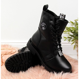 Čizme izolirane asimetrične Jr EVE322A crne bijela crna 2