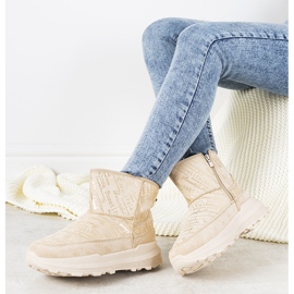 Ženske čizme za snijeg u obliku polumjeseca bež 2