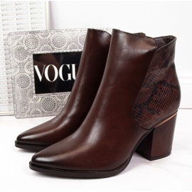 Čizme izolirane zmijske kože Potocki W WOL31B smeđe smeđa 1