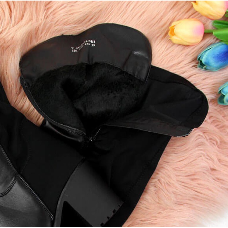 Tople čizme s rastezanjem T.Sokolski W SCA146 crne crna 1