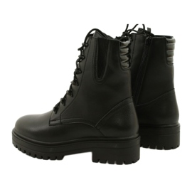 Čizme Kožne Sergio Leone TR756 Čipkane Crne crna 2