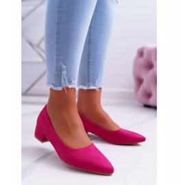 PS1 Klasične ženske pumpe Suede Fuchsia Rheya ružičasta 2