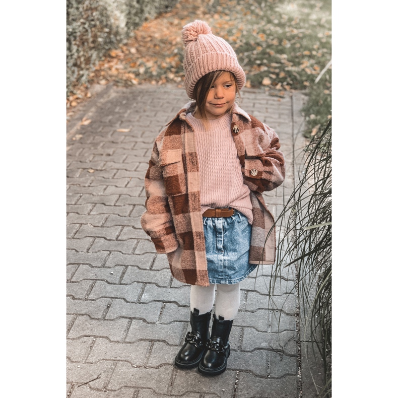 FR1 Dječje čizme Topli crni lanac Hinea crno 2