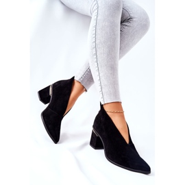 Kožne čizme na visoku petu Laura Messi crna 2344 crno 2