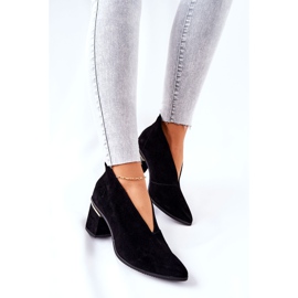 Kožne čizme na visoku petu Laura Messi crna 2344 1