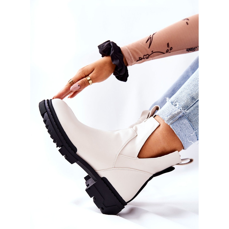 POTOCKI Bijele čizme Corano s rezom na patentni zatvarač bijela 2