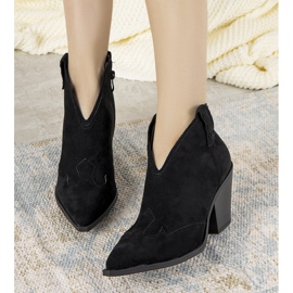 Crne ženske fanette kaubojske čizme crna 1