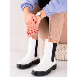 S. BARSKI Visoke čizme Chelsea na platformi S.BARSKI bijela 1