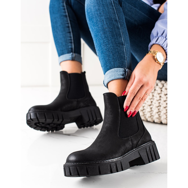 Chelsea čizme od eko kože marke Sergio Leone crno 1