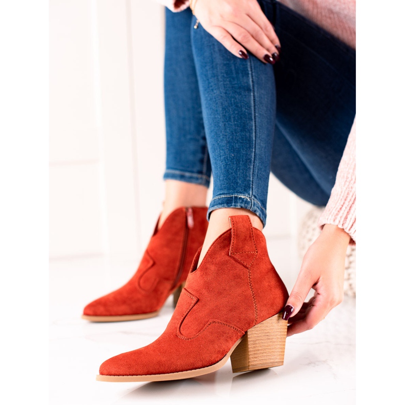 Lucky Shoes Crvene antilop kaubojske čizme crvena 2