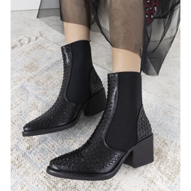 Crne čizme ukrašene Camus klinovima crna 1