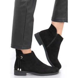 BM Crne ženske ravne čizme MR-10 Black crna 1