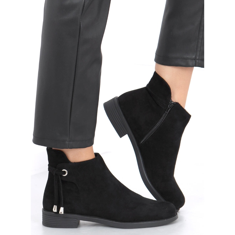 BM Crne ženske ravne čizme MR-10 Black crno 1