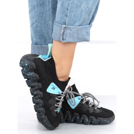 Crne NB387 Allblack sportske cipele s visokim potplatom crna 2