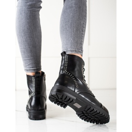 Super Me Trapere za čizme izrađene od eko kože crno 1