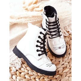 Tople čizme Radnici na bijelom pjenu s patentnim zatvaračem bijela 1