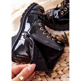 PE1 Radnici s toplim čizmama u crnoj pjeni na patentnom zatvaraču crna 1