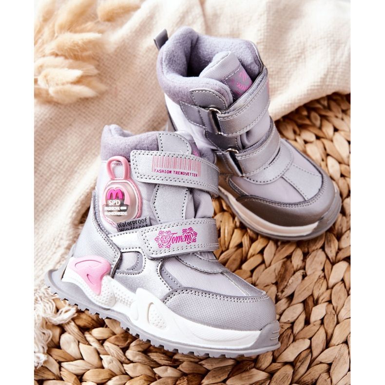 PJ2 Dječje tople čizme za čizme Čizme srebrne Nemi srebro 2