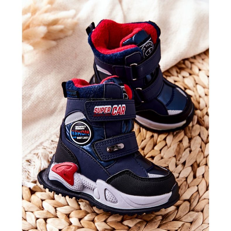 PJ2 Tople čizme za snijeg Čizme s čičak -tamnoplavom rizie tamnoplava 2