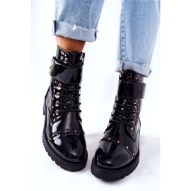 PG1 Tople lakirane čizme Colira Black crna 1