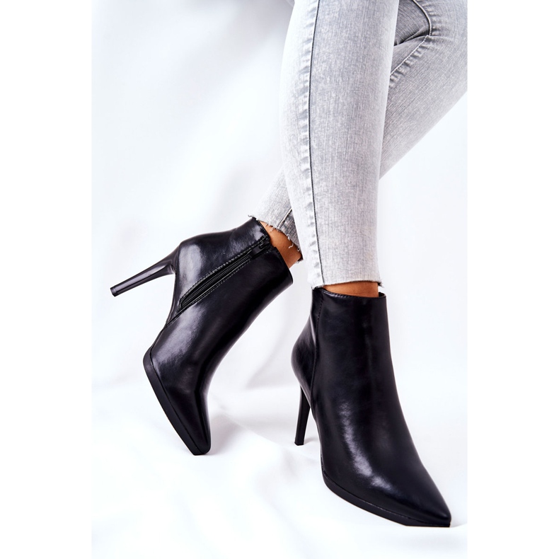 Ženske čizme na visoku petu Sergio Leone BT501 crno 2