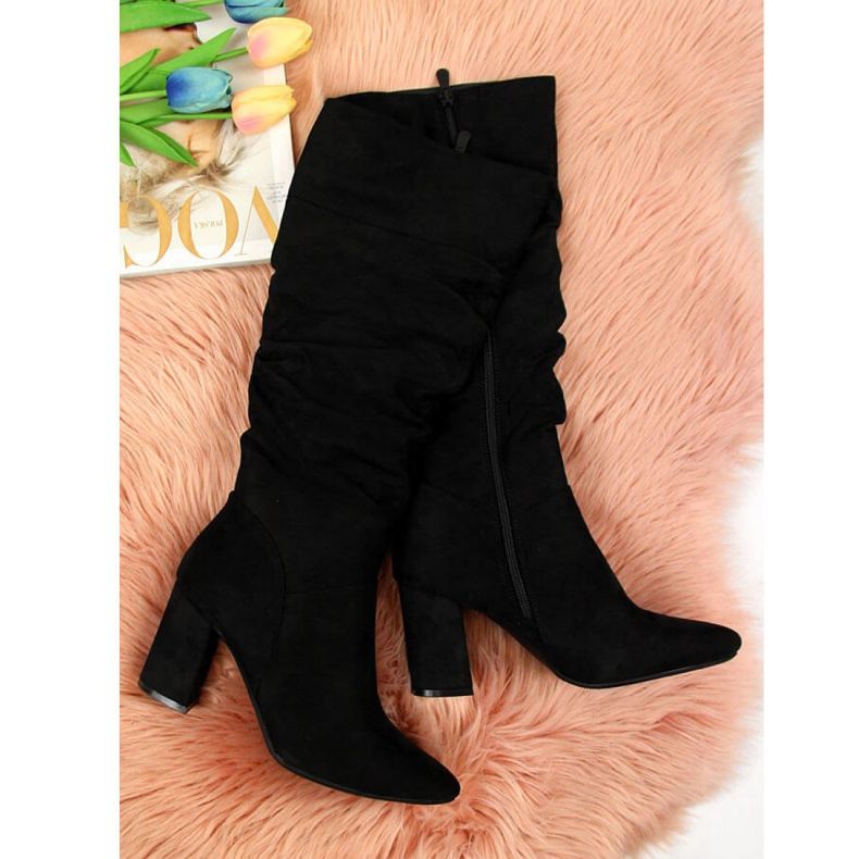 Čizme izolirane, naborane Vinceza W JAN42A crna crno 2