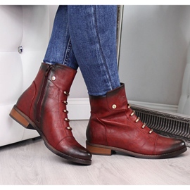 Čizme s ukrasima Jezzi W JEZ52C crvene crno crvena 1