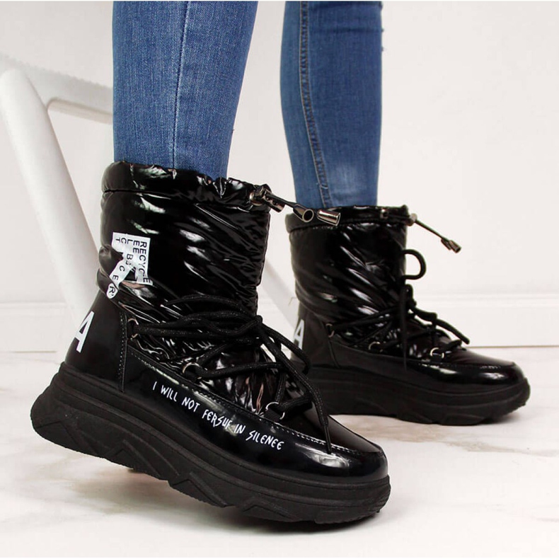 Čizme za snijeg na platformi Vinceza W JAN48A crne boje crno 1