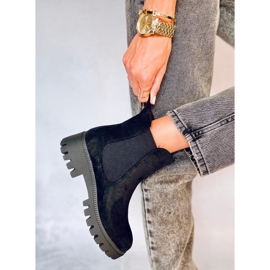 Gadne crne ženske čizme Chelsea crna 2