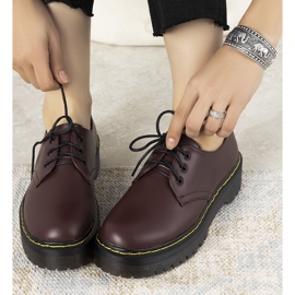 Maroon brogues na debelom Ronde potplatu crvena 1