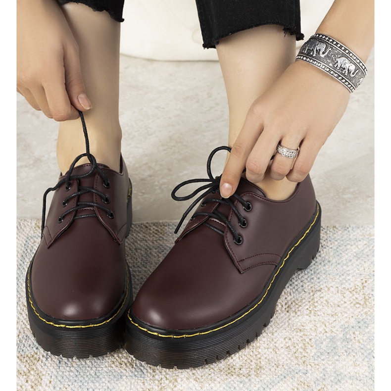 Maroon brogues na debelom Ronde potplatu crvena 1