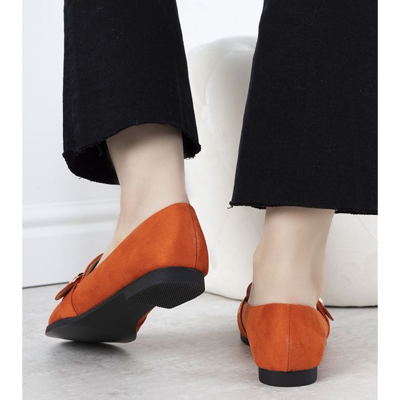 Narančaste mokasine sa zlatnim ukrasom Verreau narančasta 2