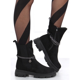 Čizme Chelsea s visokim gornjim dijelom Hilde Black crno 1