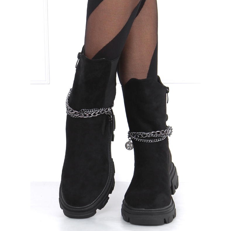 Čizme Chelsea s visokim gornjim dijelom Hilde Black crna 2