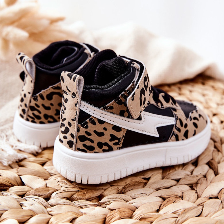 FR1 Dječje visoke sportske cipele crno-bež Bartnie bijela smeđa crna 2