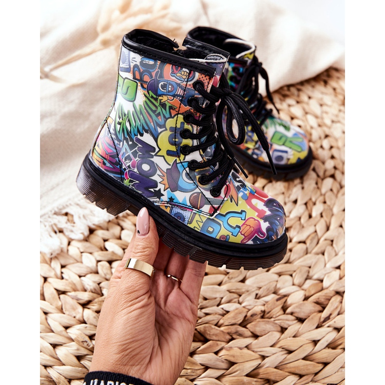 FR1 Dječje tople čizme sa šarenim patentnim zatvaračem višebojan 2